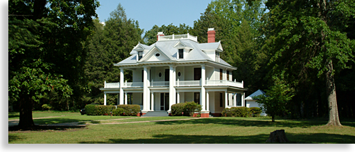 White Neo-Classical Revival House