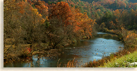Hiwassee River in Cherokee County North Carolina