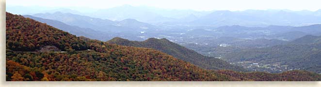 Blue Ridge Parkway overlook of Haywood County