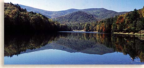 Lake at Vogel State Park in the North Georgia Mountains