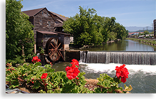 Pigeon Forge Tennessee on the Little Pigeon River