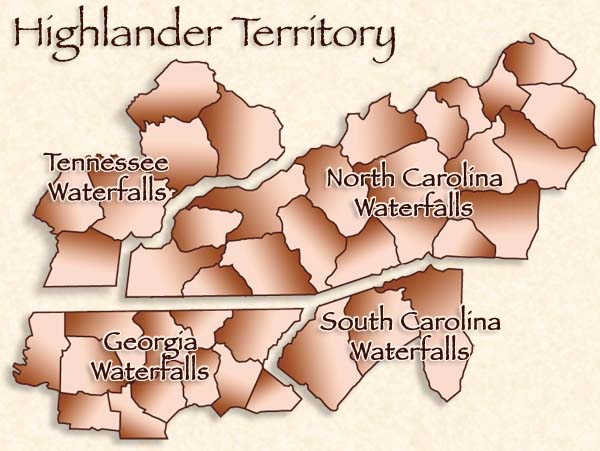 Waterfalls in the Blue Ridge and Smoky Mountains