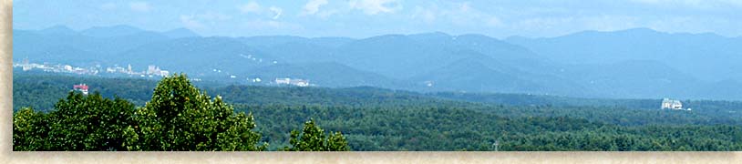 Blue Ridge Parkway view of Biltmore Estate & Asheville North Carolina