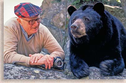 Hugh Morton and Mildred his bear