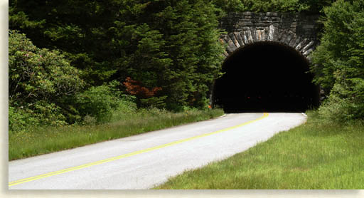 courthouse tunnel on the blue ridge parkway