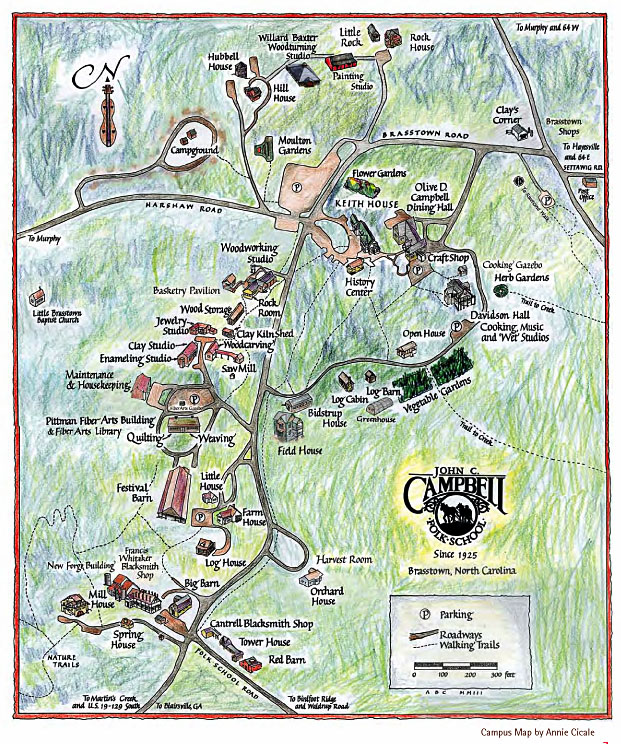 Map of John C. Campbell Folk School Campus