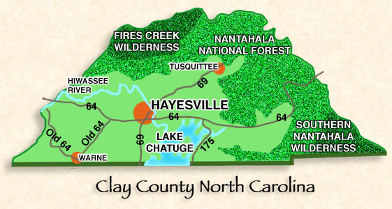 Clay County North Carolina - Hayesville, Brasstown, Warne, Tusquitee Valley