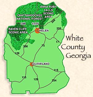 Map of White County