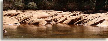Geometric rocks in the Ocoee River